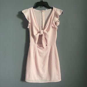 Baby pink mini dress